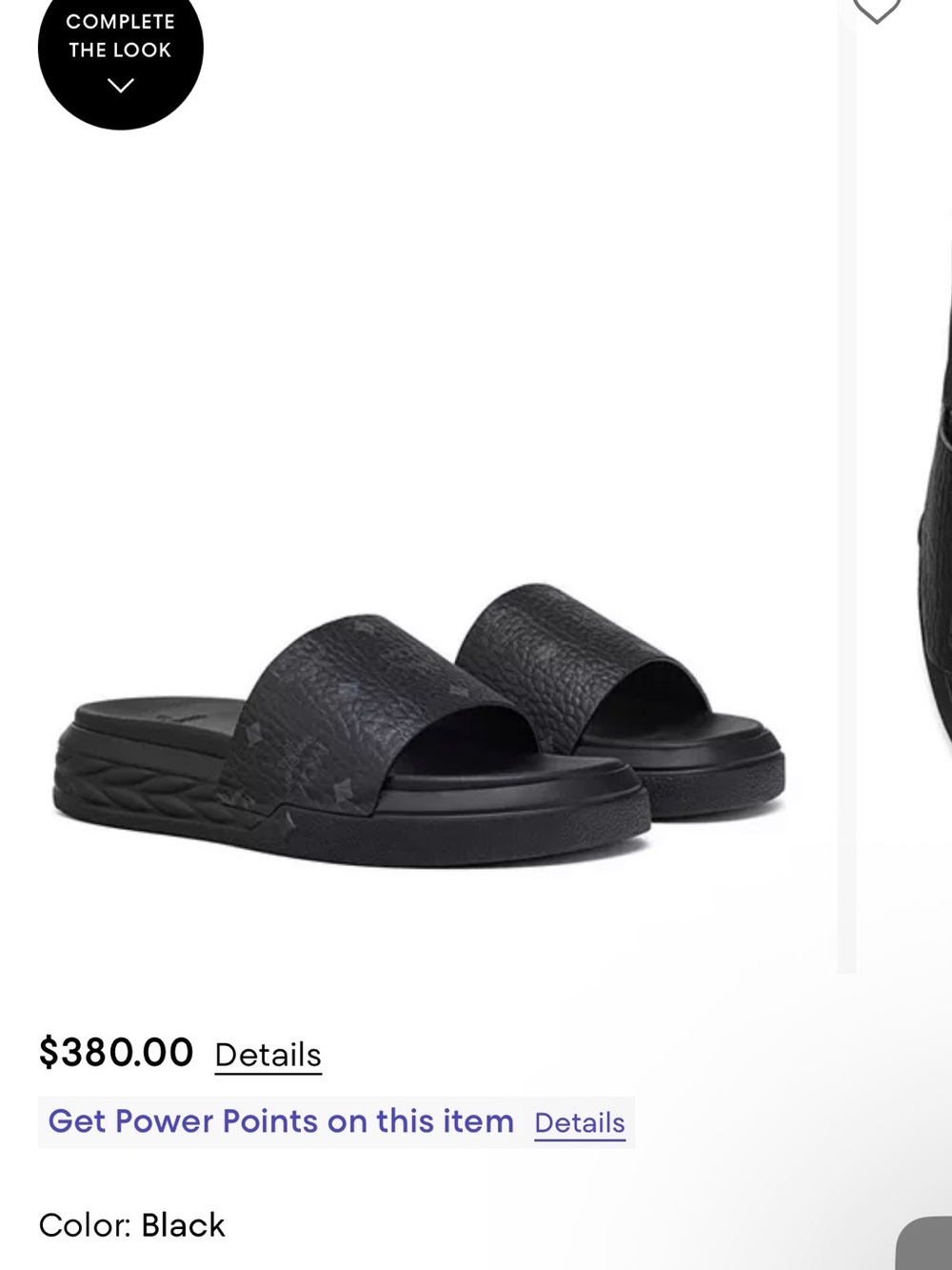 MCM Visetos Black Slides